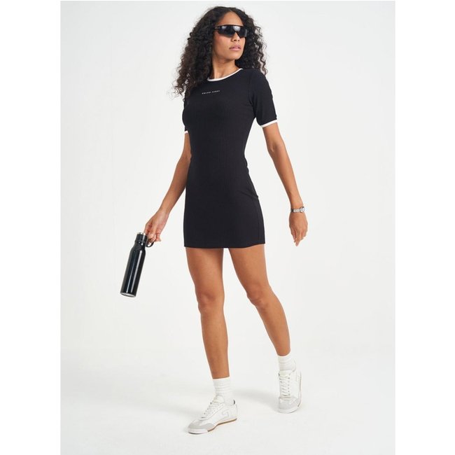 Vestido Canelado Colcci Sport Feminino Preto Slim