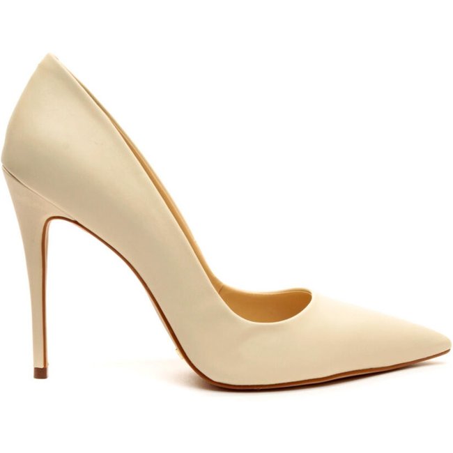 Scarpin Couro Off White Salto Alto Cecconello 2130008-86