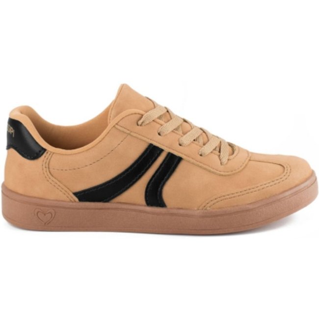 Tênis Casual Feminino Amêndoa Preto Mississipi MB152-0004