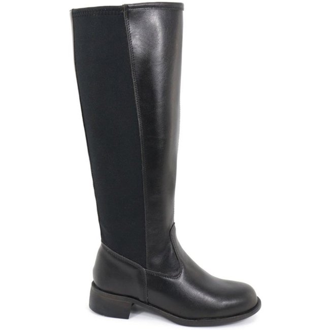 Bota Feminina Montaria Cano Alto Elegante Confortável Marrom 34 Preto