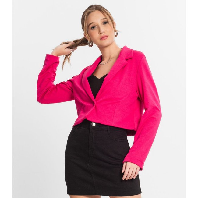Blazer Cropped Feminino Endless Rosa