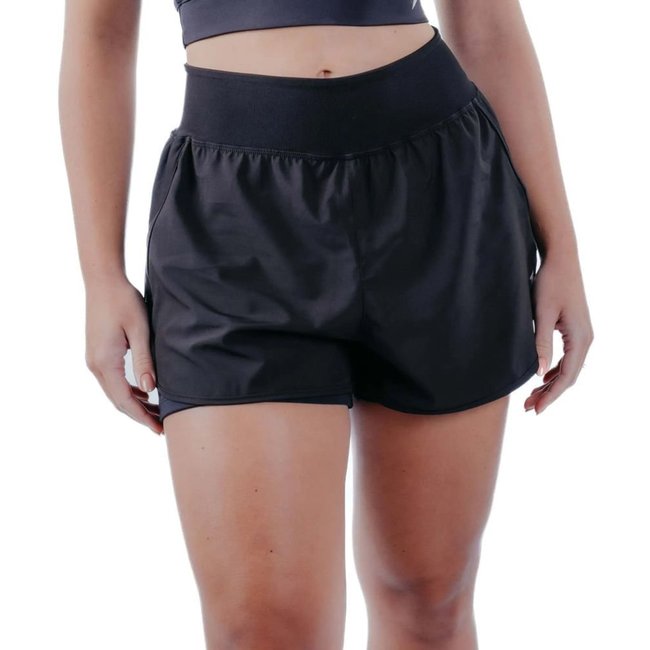 Short Feminino Poker Duplo Runner Sunset Preto