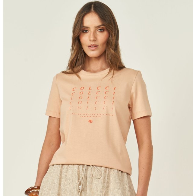 Camiseta Colcci Endless Ve26 Bege Feminino