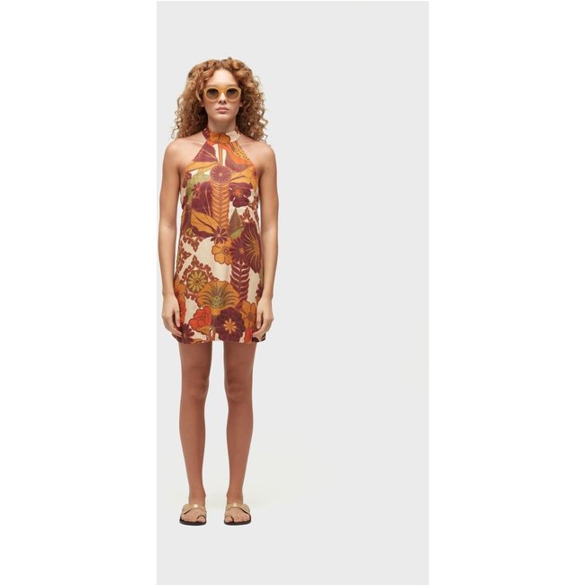Vestido curto gola garden party OSKLEN