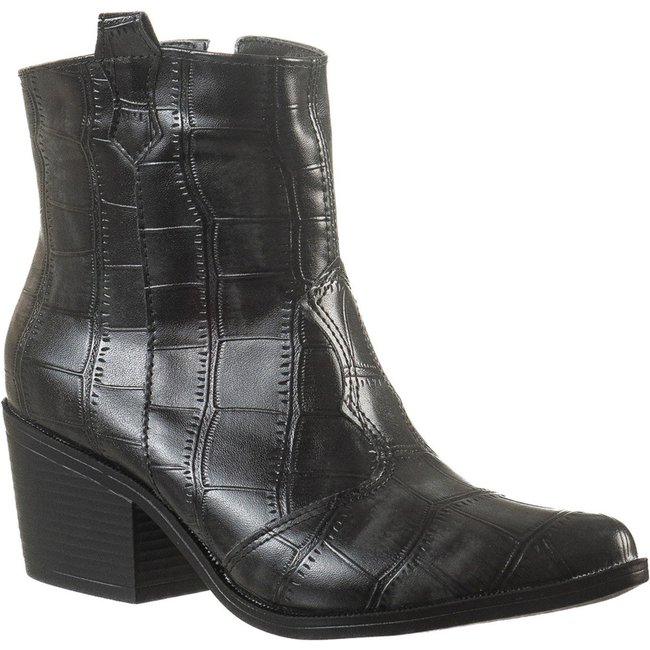 Bota Feminina Texana Western Cano Curto Via Birigui Preto