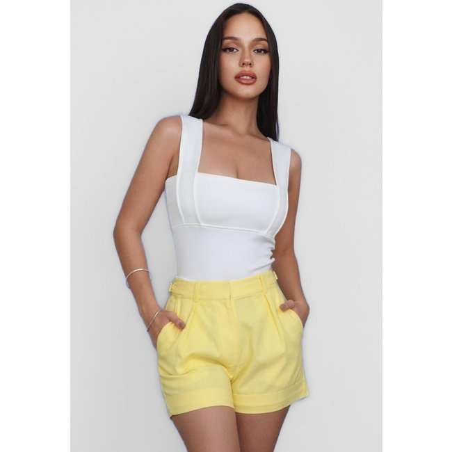Shorts Sevilha Linho Amarelo