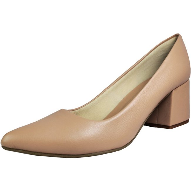 Scarpin Salto Baixo Grosso Luiza Sobreira Nude Mod. 2209
