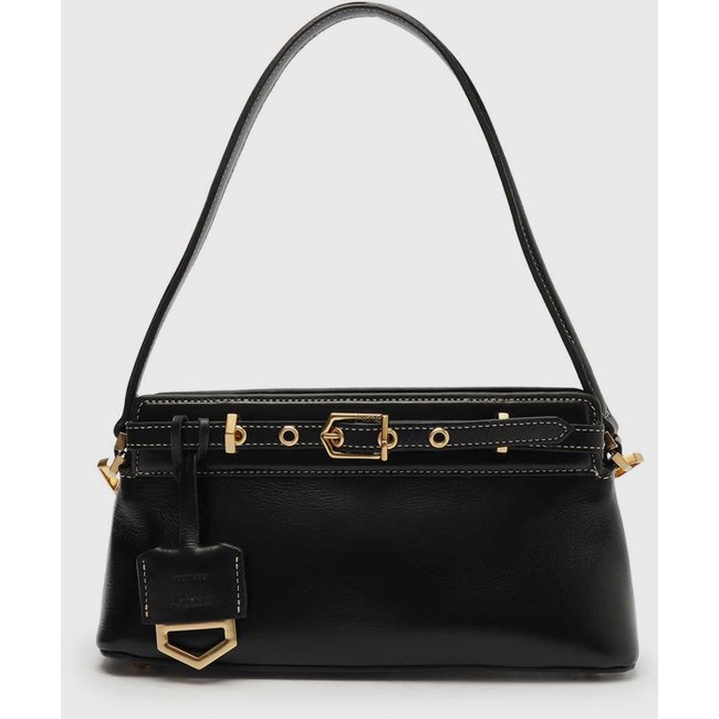 Bolsa Tiracolo Feminina Arezzo Heritage Leather Preta