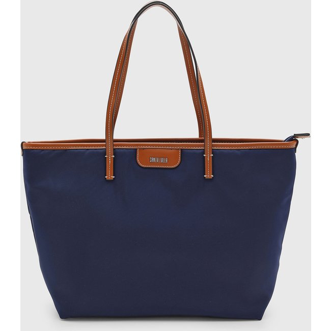 Bolsa Feminina Santa Lolla Grande Nylon Azul Marinho