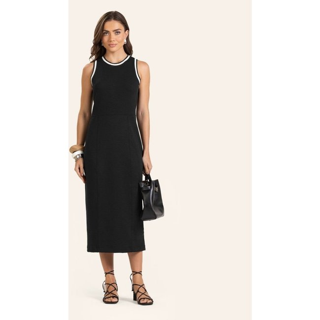 Vestido Midi Piquet Verona Feminino Endless Preto