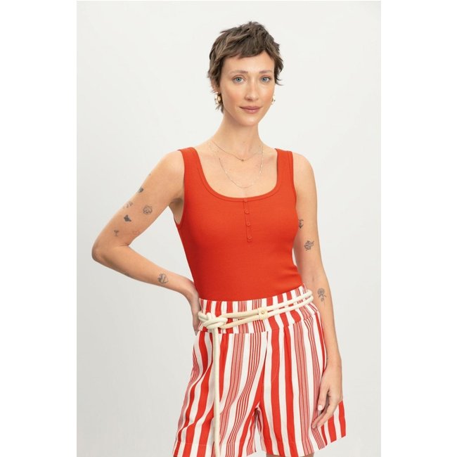 Blusa feminina em ribana Essendi -Vermelho Vermelho
