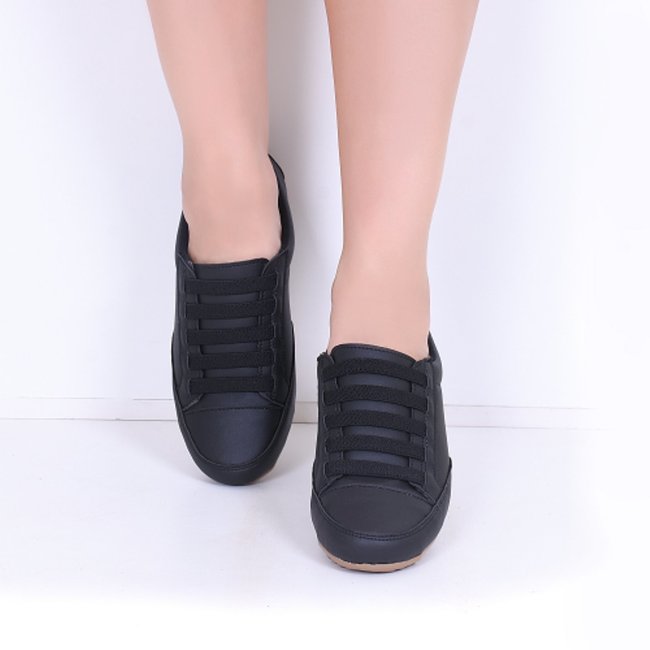 Sapatênis Feminino Comfort Casual Elástico Preto