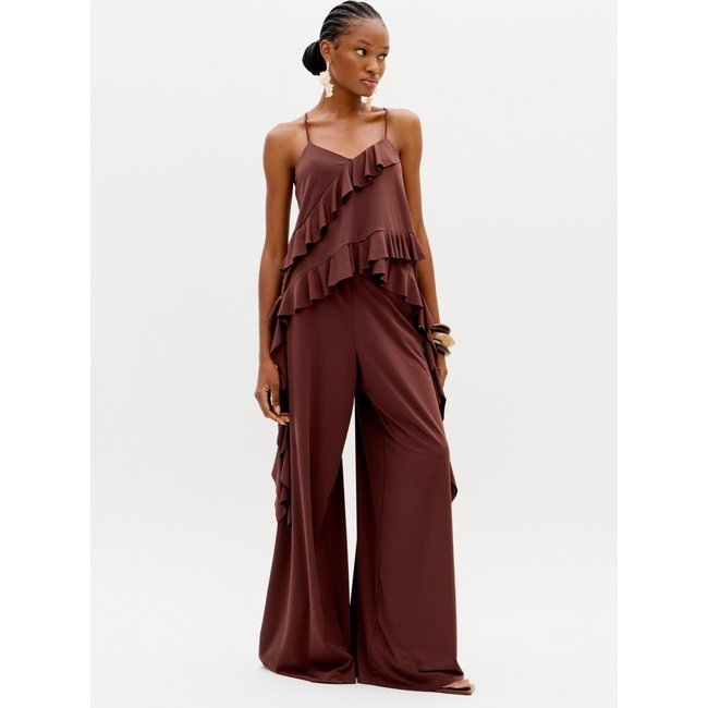 Calça Wide Leg Cintura Média Lança Perfume