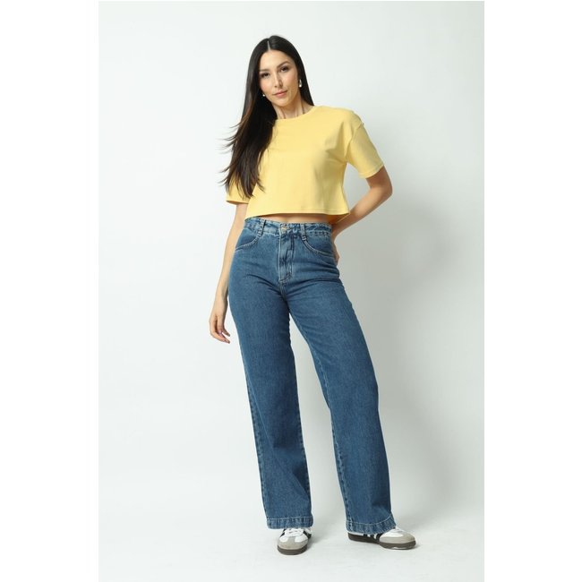 Calça Jeans Wide Slim 40 Gazzy