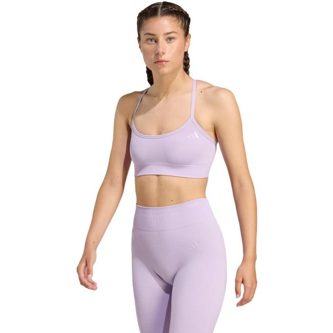 Workout Essentials Top Esportivo de Malha de Suporte Leve adidas Performance Roxo