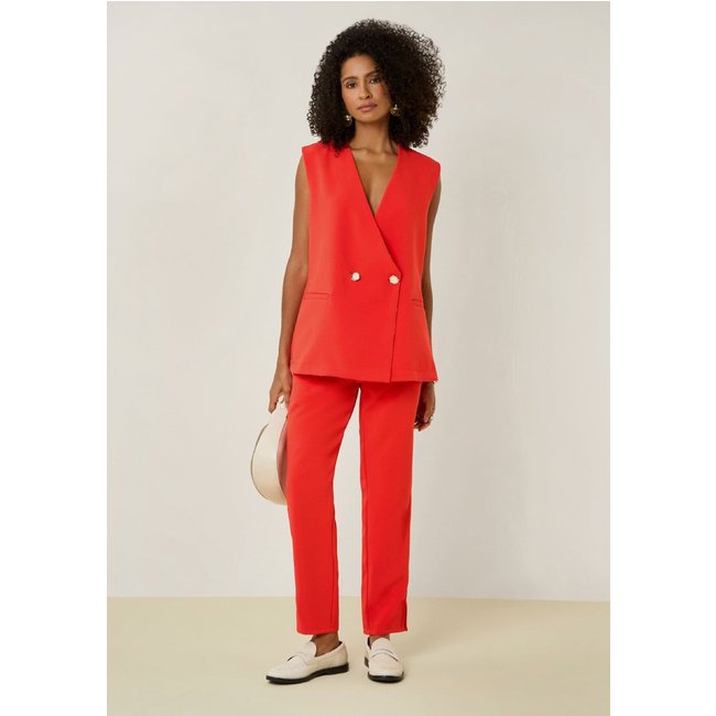 Calça Maria Valentina Skinny Alta Vermelho