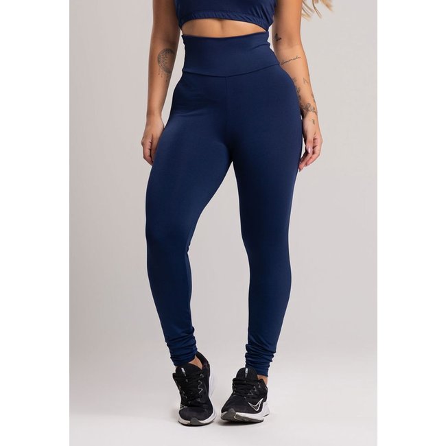 Calça Legging MVB Modas Cintura Alta Azul Marinho