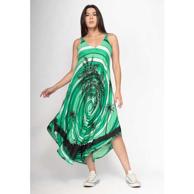 Vestido Cabanafree Midi Origens Vórtice Tropical