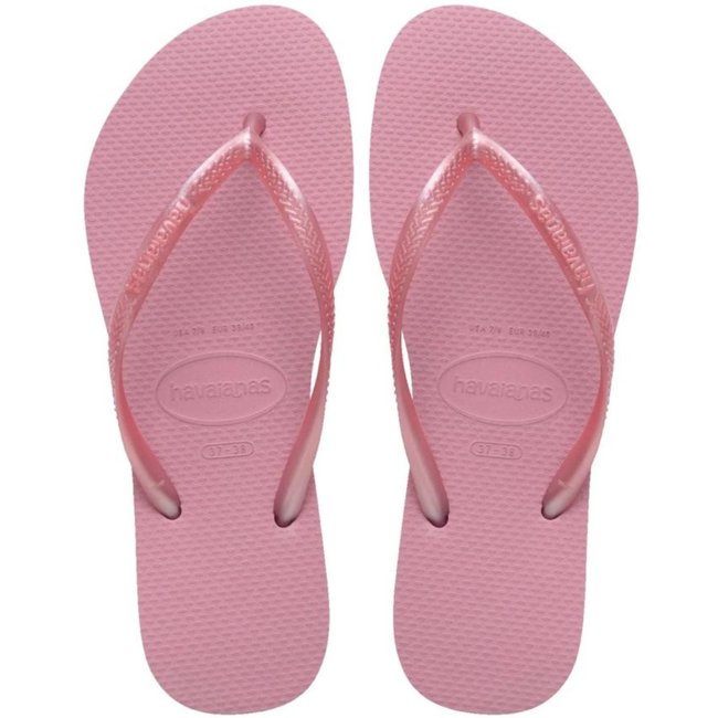 Chinelo Feminino Havaianas Slim Rose Chiffon Rosa
