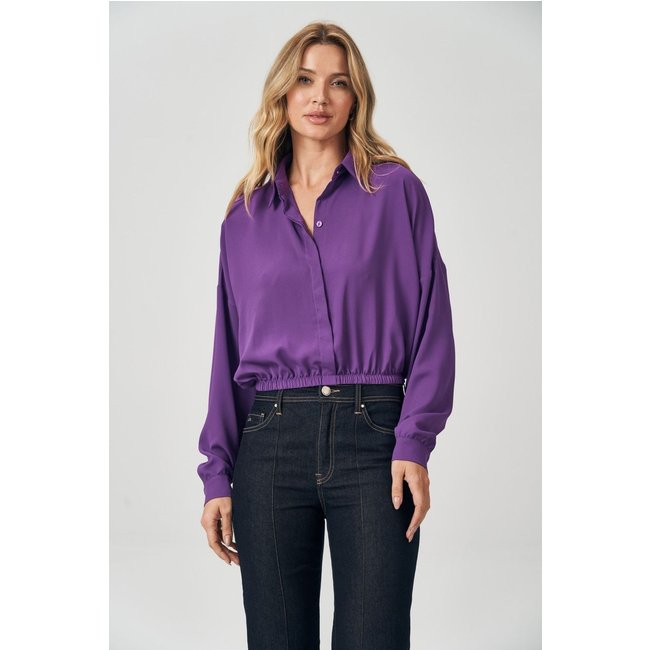 Camisa Barra Elástico Feminina Acostamento