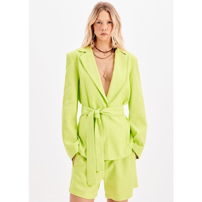 Blazer Oversized Linho com Faixa My Favorite Things