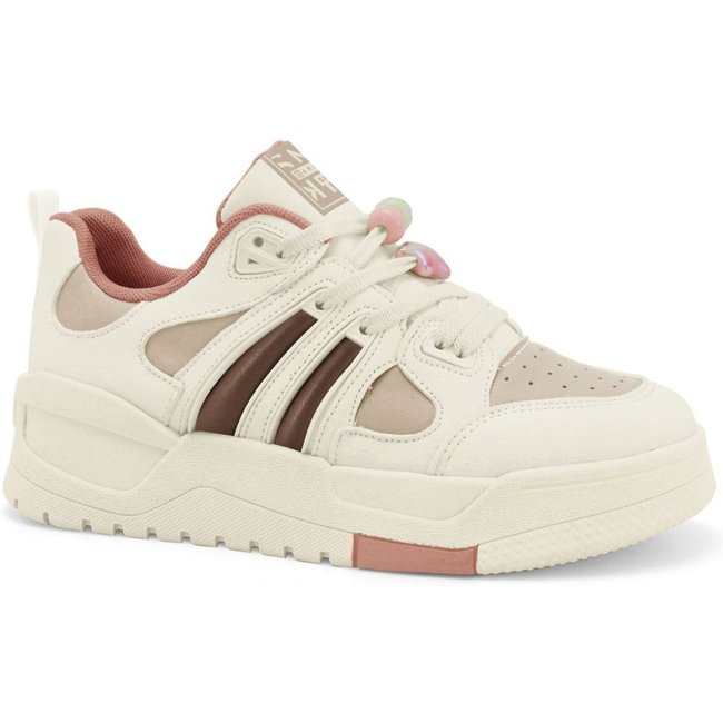 Tênis Feminino Casual Sola Alta Estilo Multicolor Ramarim 2684131 - Bege
