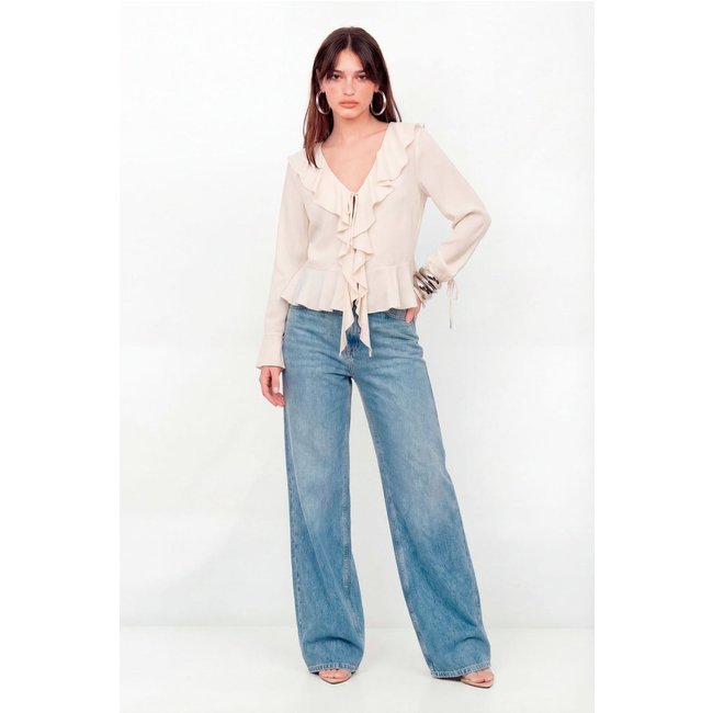 Calça Jeans Wide Leg Feminino Inblanche