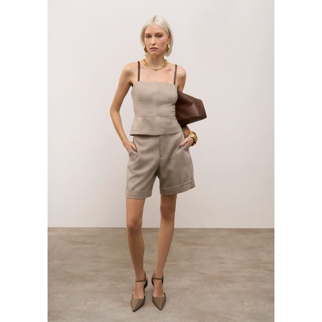 Shorts Iódice Amplo Alta Cinza