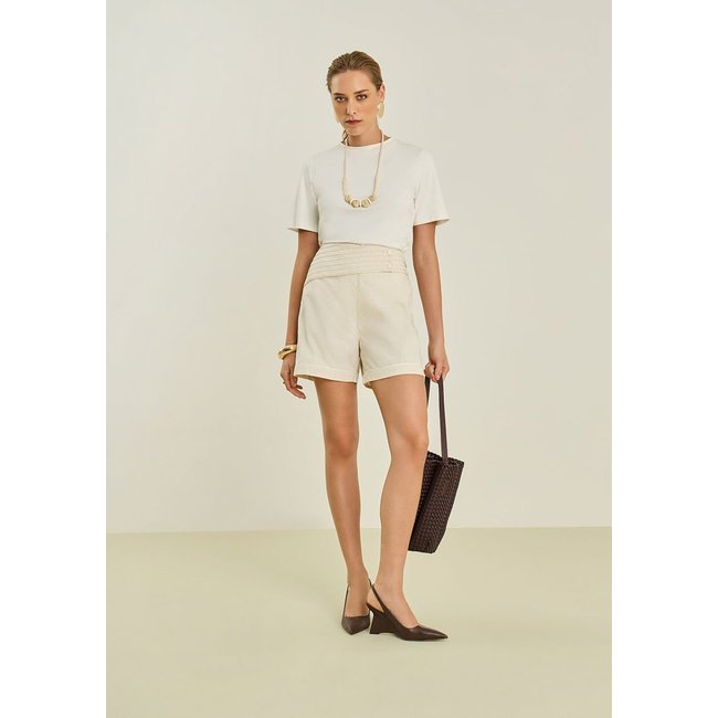 Bermuda Maria Valentina Reta Alta Off-white