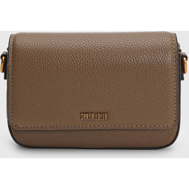 Bolsa Média Santa Lolla Texturizada Marrom