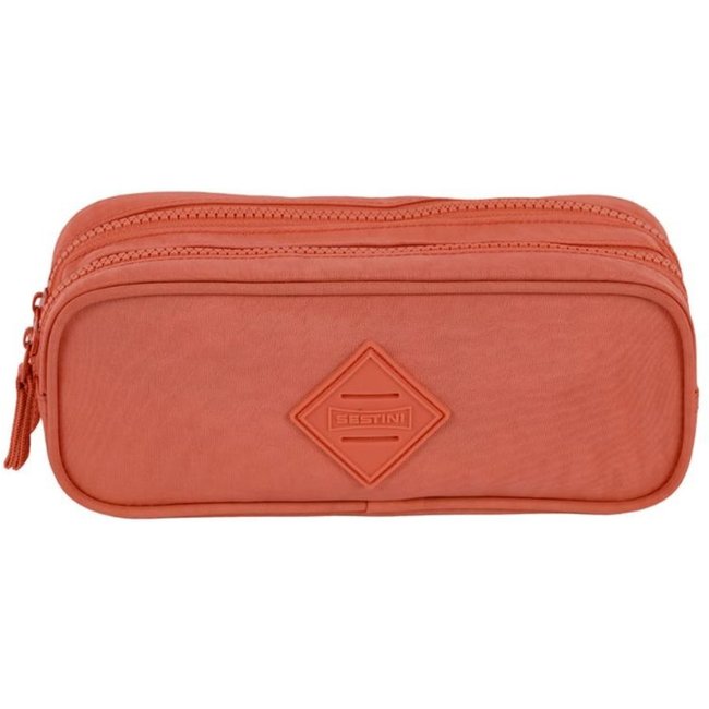 Infantil - Estojo 2 Compartimentos Crinkle Laranja - Apricot Laranja