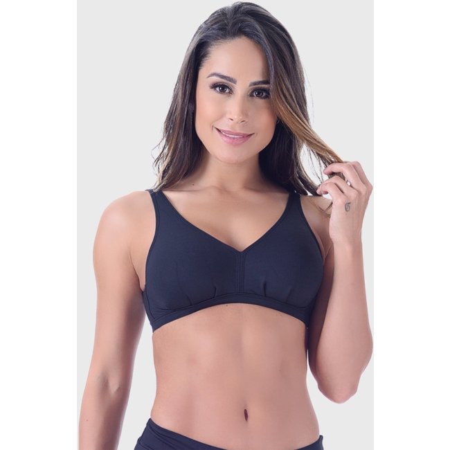 Top Summer Soul Sem Bojo Com Amarração Preto