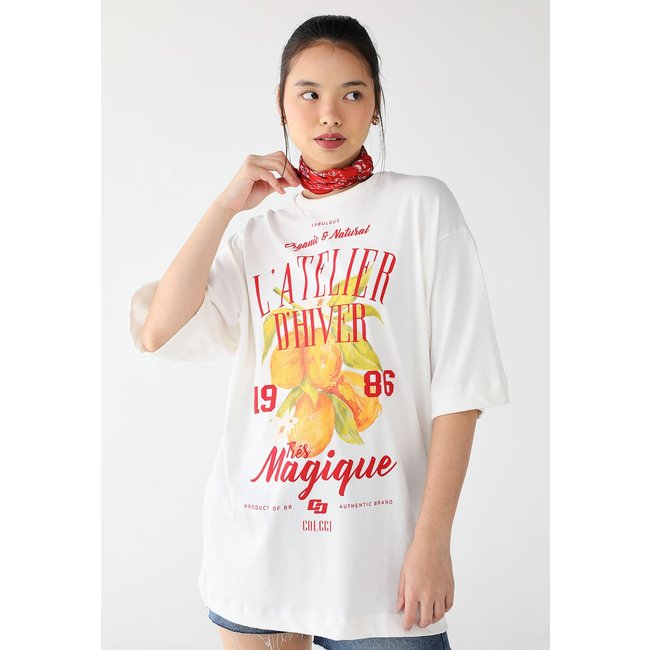 Camiseta Colcci Reta Fabulous Off-White