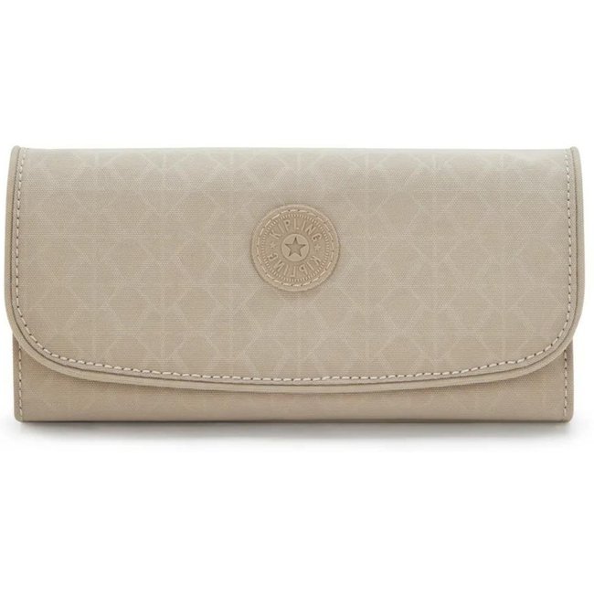 Carteira Kipling Money Land Sign Beige Emb