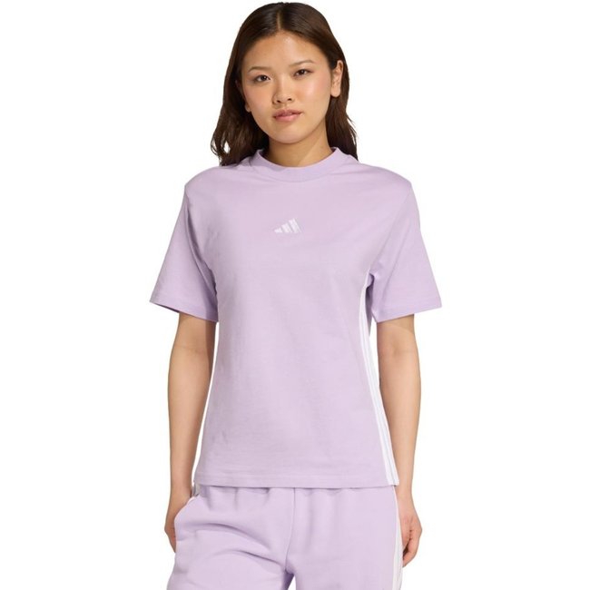 Camiseta Algodão Essentials Três Listras adidas Sportswear Roxo