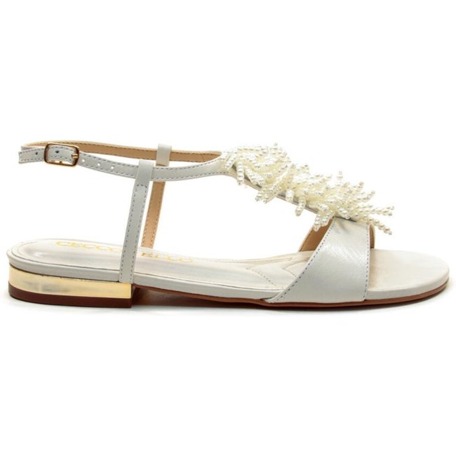Rasteira Couro Branco Cecconello 2751004-1