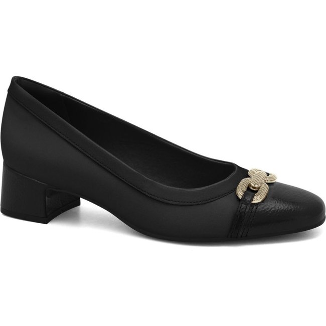 Sapato Feminino Salto Médio Preto Comfortflex 2598303-2