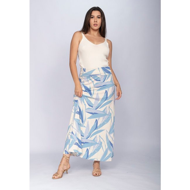 Saia CabanaFree Longa Malha SAZ Estampa Selvagem Blue