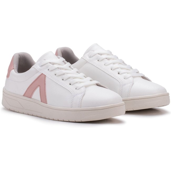 Sapato Feminino Branco Rosa Tenis Casual Moda Blogueira Original Estilo Shoes