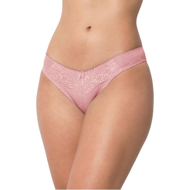 Calcinha Gabi Lingerie Cotton Confortável Modalagem Perfeita Forro 100% Algodão Rosê