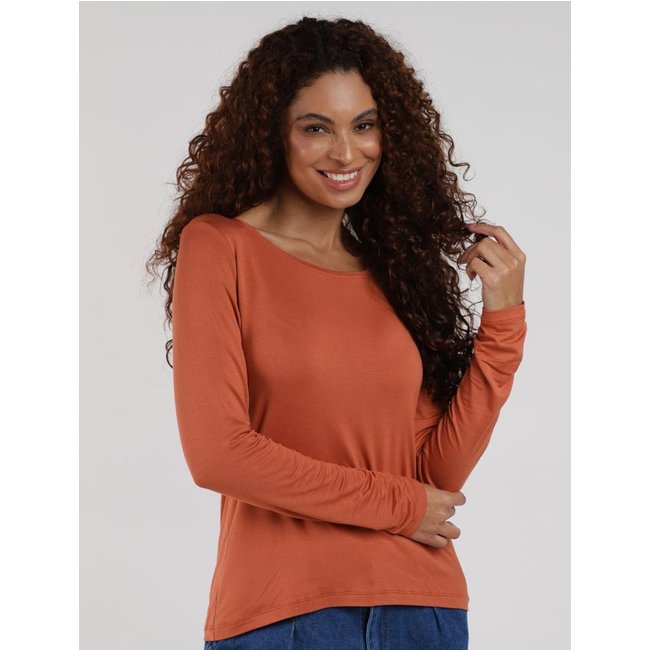 Blusa Manga Longa Feminina CARAMELO
