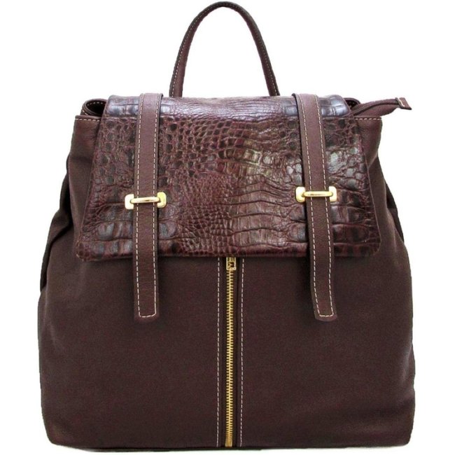 Mochila SN Couros Holanda Marrom