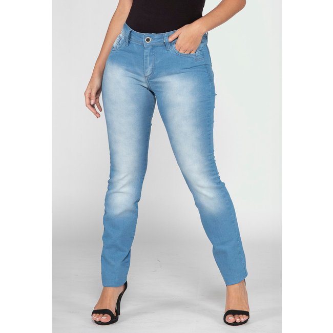 Calça Jeans Feminina Skinny Cintura Alta Azul