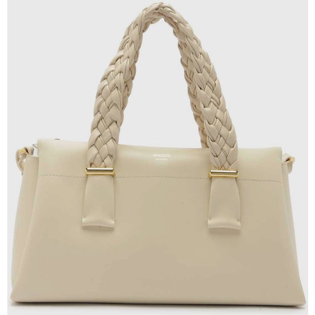 Bolsa Feminina Arezzo Tote Alça Trançada Off-White
