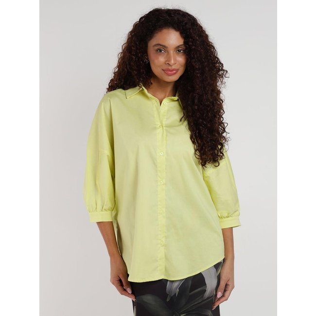 Camisa Tricoline Manga Ampla Autentique Feminina AMARELO