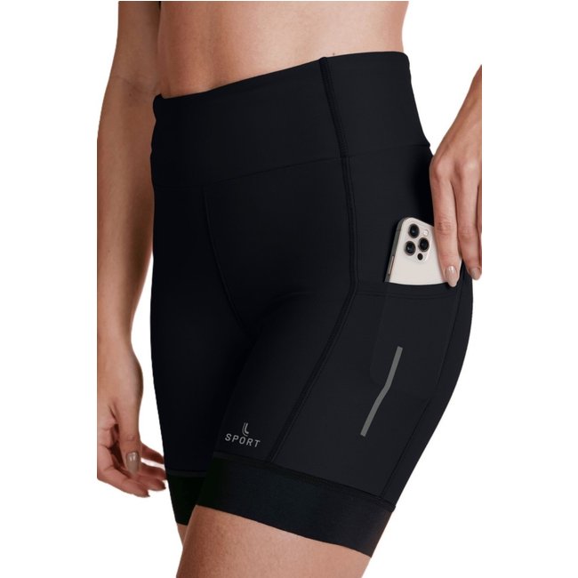 Bermuda Feminina Lupo Run 7 Pockets Curta Preto