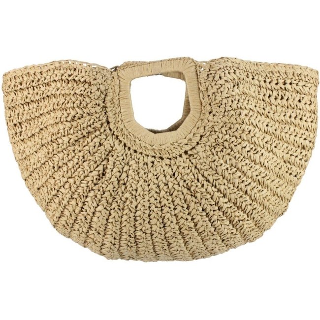 Bolsa Crisfael Palha Meia Lua Caramelo