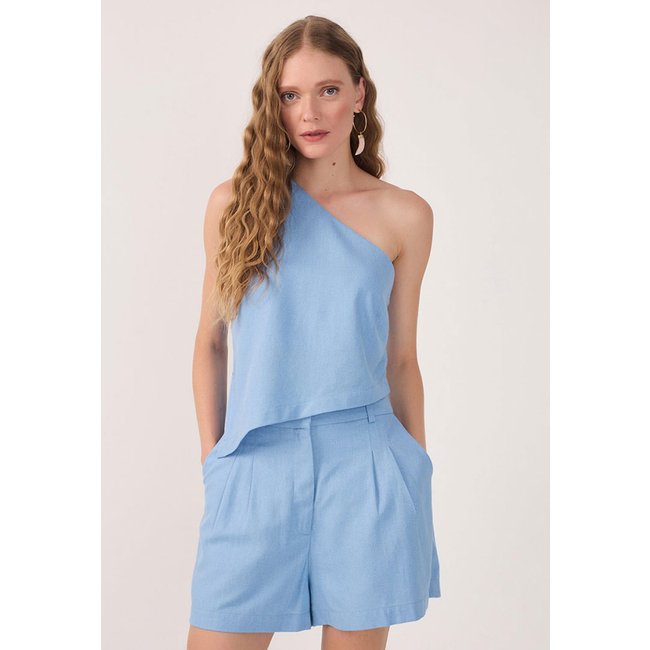 Blusa Dress To Reta Assimétrica Azul