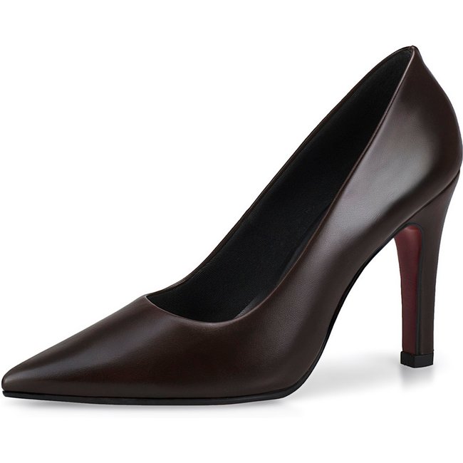 Sapato Lóris Shoes Feminino Scarpin Salto Alto Bico Fino Confortavel 4000 Café