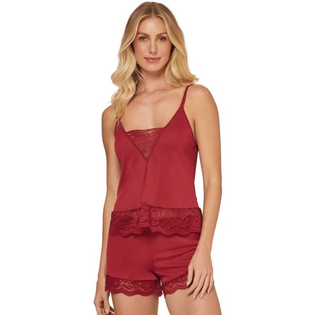Pijama Short Doll Com Renda Sensual Liebe